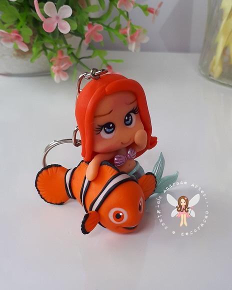Chaveiro Personalizado Sereia e Nemo