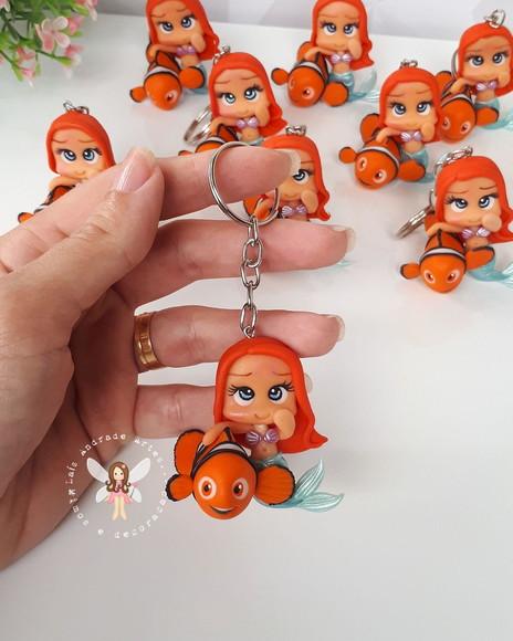 Chaveiro Personalizado Sereia e Nemo