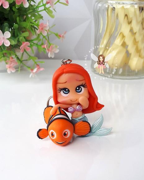 Chaveiro Personalizado Sereia e Nemo