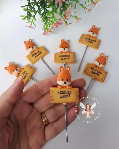 Enfeite de Chimarrão em biscuit tema bosque