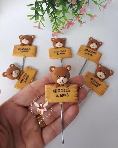 Enfeite de Chimarrão em biscuit tema bosque