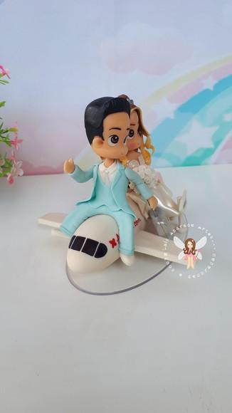 Noivinhos viajantes personalizados em Biscuit