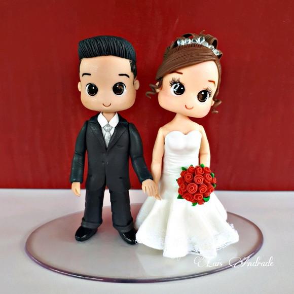 Noivinhos Personalizados em Biscuit