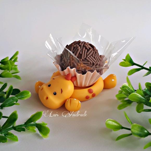 Porta Doces Dinossauros em biscuit