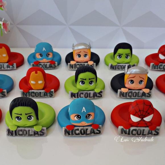 Porta Docinho Personalizado Hulk em biscuit