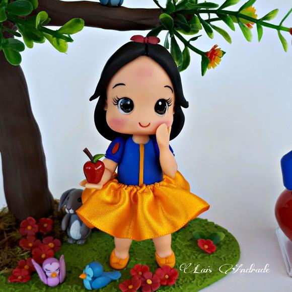 Topo de Bolo Branca de Neve Biscuit