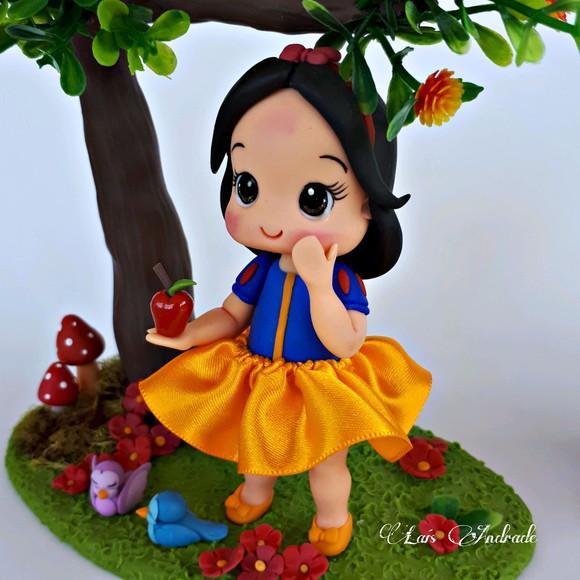 Topo de Bolo Branca de Neve Biscuit