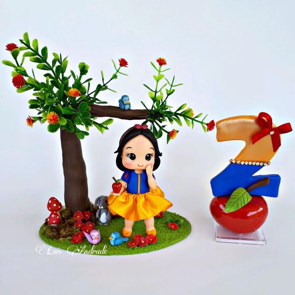 Topo de Bolo Branca de Neve Biscuit
