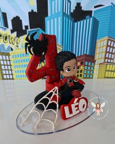 Topo de Bolo Homem Aranha Personalizado
