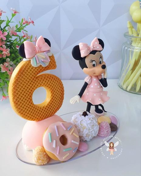 Topo de Bolo Minnie Confeiteira