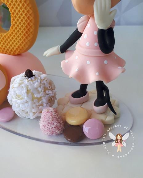 Topo de Bolo Minnie Confeiteira