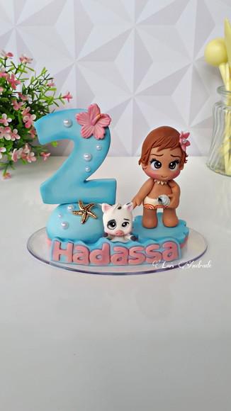 Topo de Bolo Moana Baby