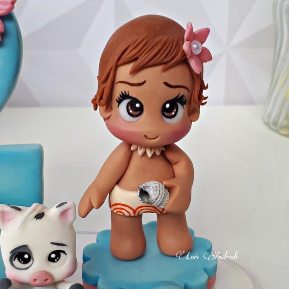 Topo de Bolo Moana Baby