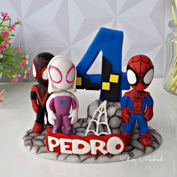 Topo de Bolo Spidey e Seus Amigos Espetaculares COM NOME
