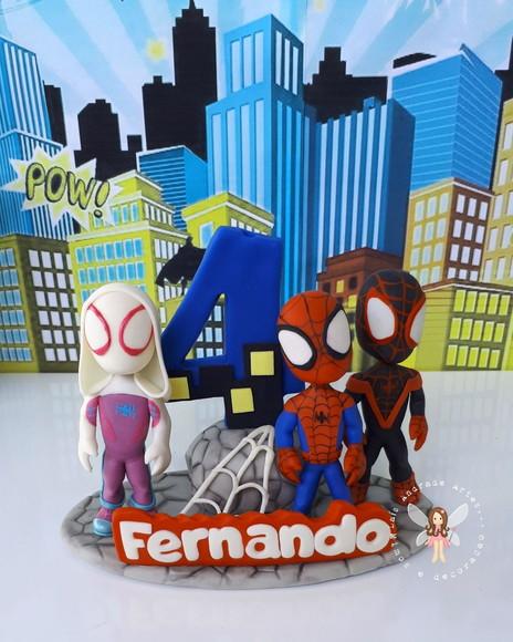 Topo de Bolo Spidey e Seus Amigos Espetaculares COM NOME