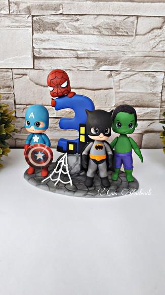 Topo de bolo Super-heróis