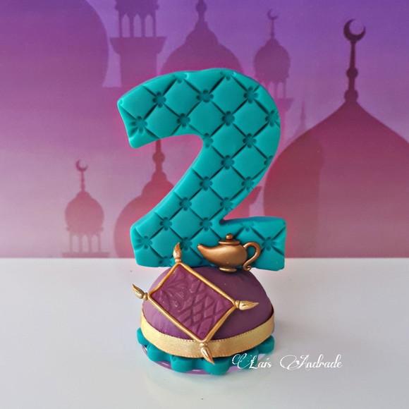 Vela Aladdin feita em biscuit