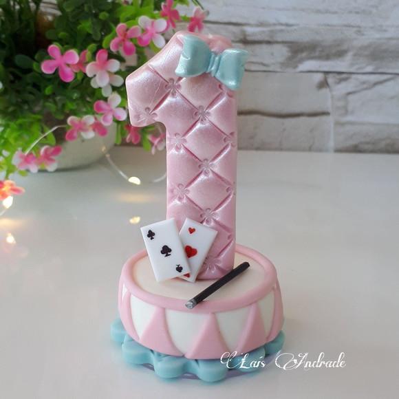 Vela Circo rosa biscuit