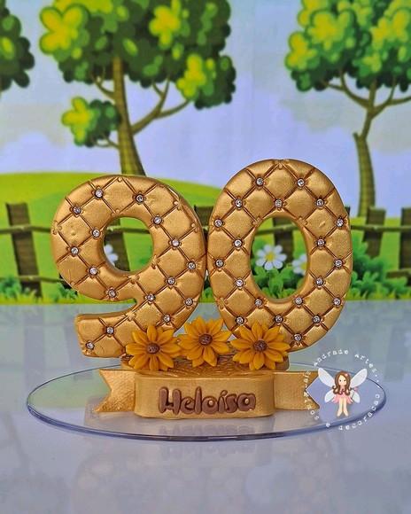 Vela Girassol Feita em Biscuit