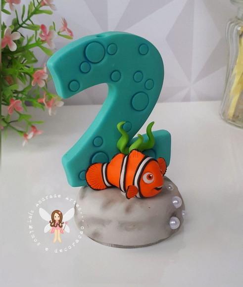 Vela Nemo Feita em Biscuit