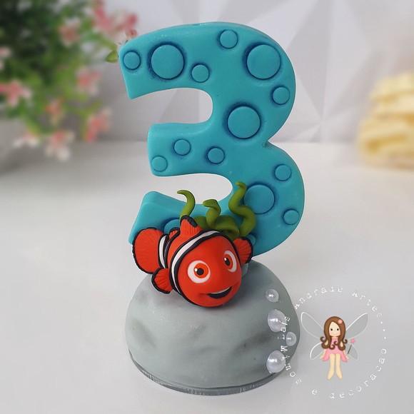 Vela Nemo Feita em Biscuit