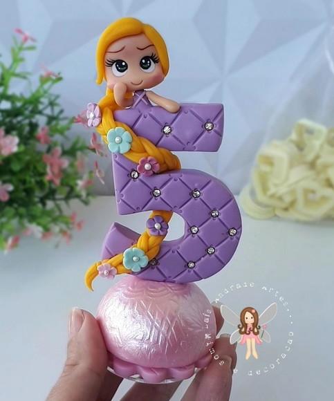 Vela Rapunzel Feita Biscuit
