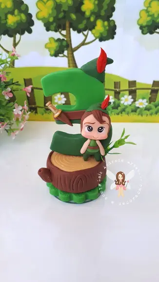 2 Velas | Sininho e Peter Pan Feitas em Biscuit