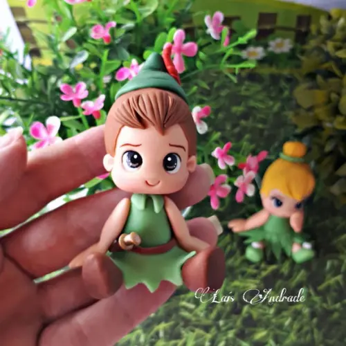 Aplique Peter Pan em biscuit