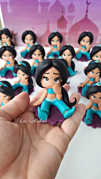 Aplique princesa Jasmine biscuit