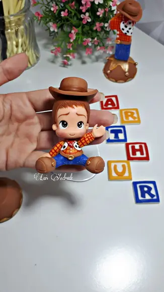 Aplique Toy Story  Xerife Woody em biscuit