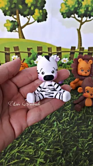 Apliques Bichinhos do Safari em Biscuit