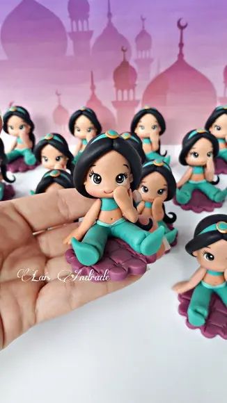 Apliques Princesa Jasmine, Aladdin, Gênio Da Lâmpada E Abu