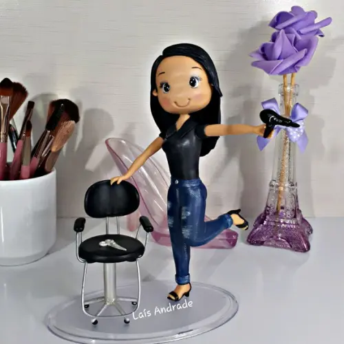 Cabeleireira Personalizada em Biscuit