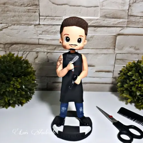 Barbeiro Personalizado em Biscuit