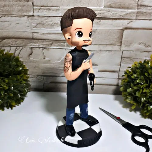 Barbeiro Personalizado em Biscuit