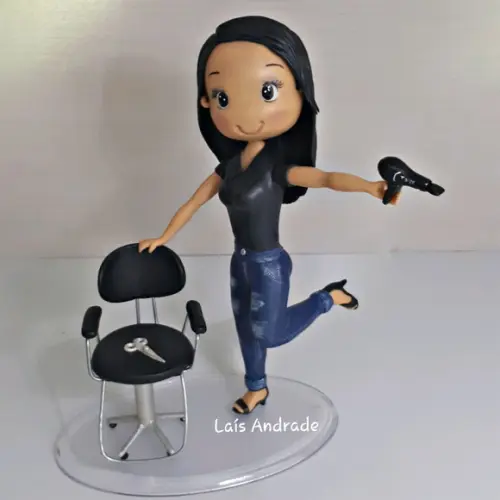 Cabeleireira Personalizada em Biscuit