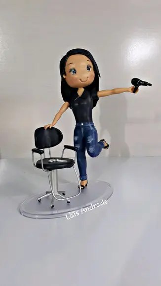 Cabeleireira Personalizada em Biscuit