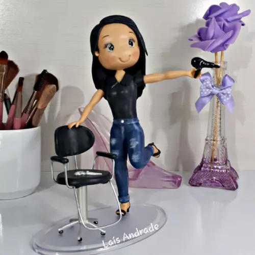 Cabeleireira Personalizada em Biscuit