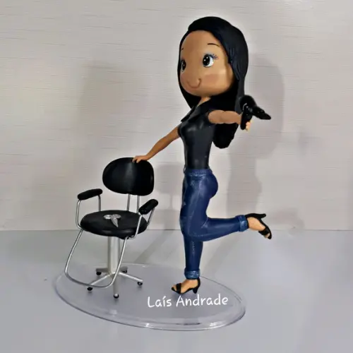Cabeleireira Personalizada em Biscuit