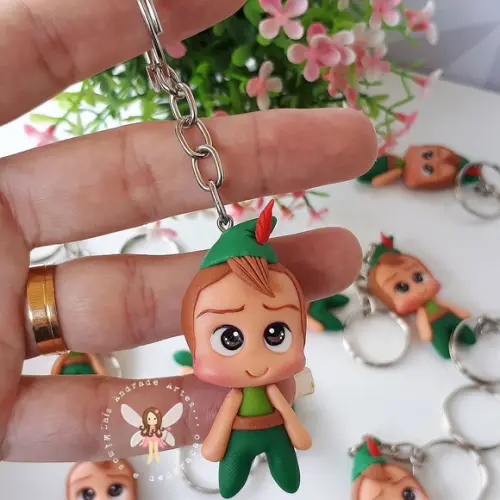 Chaveiro Sininho em biscuit | Peter Pan