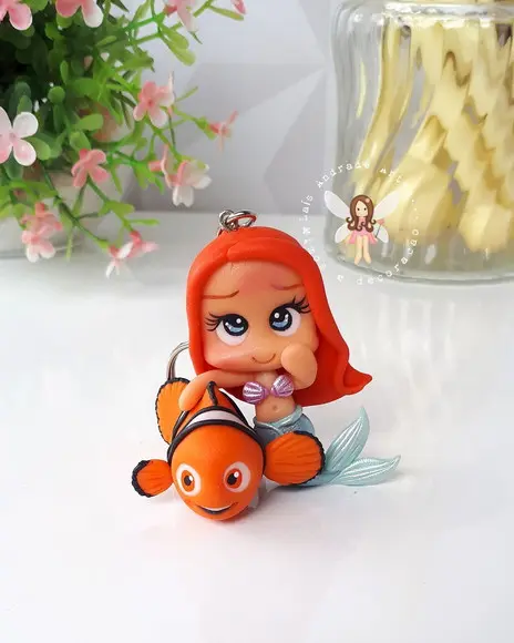 Chaveiro Personalizado Sereia e Nemo