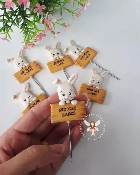 Enfeite de Chimarrão em biscuit tema bosque