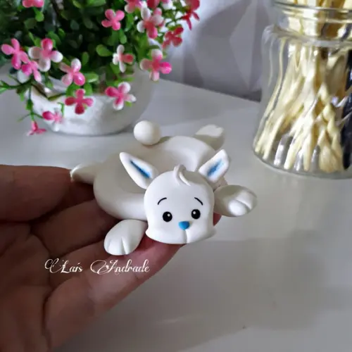 Porta Docinho Coelhinho feito em bicuit