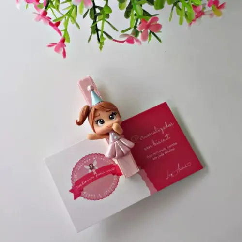 Porta Recado de Geladeira Circo Rosa
