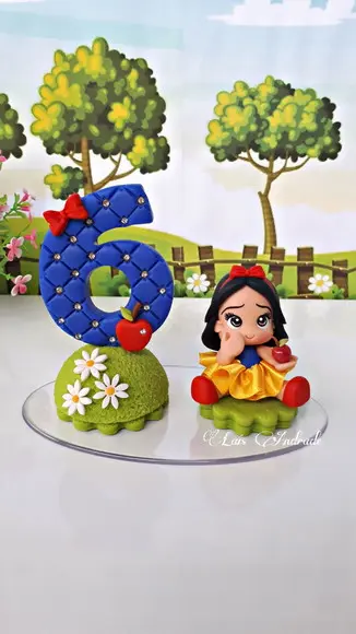 Topo Branca de Neve personalizado biscuit