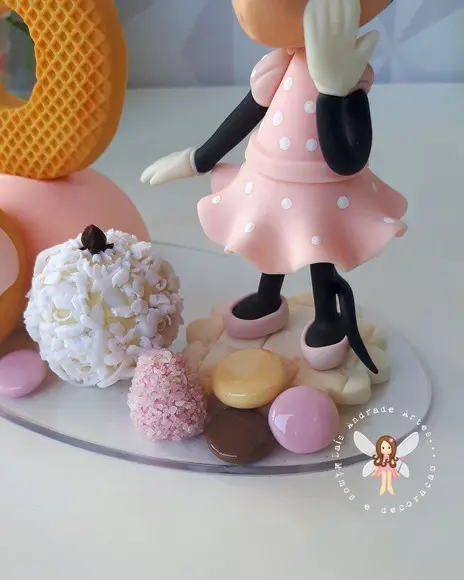 Topo de Bolo Minnie Confeiteira