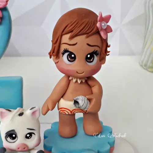 Topo de Bolo Moana Baby