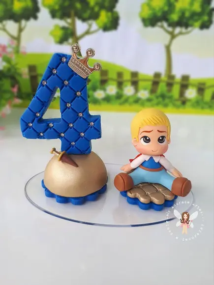Topo de Bolo  personalizado Principe da Branca de Neve -Principe Florian