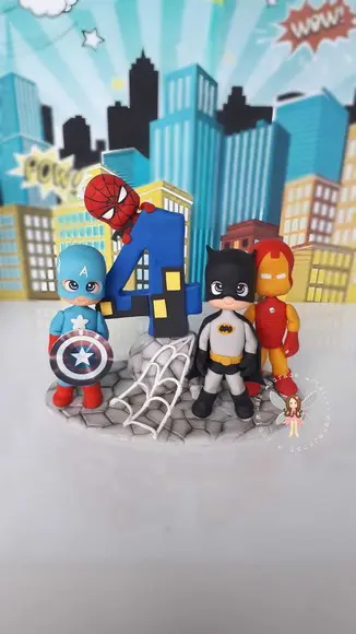 Topo de bolo Super-heróis