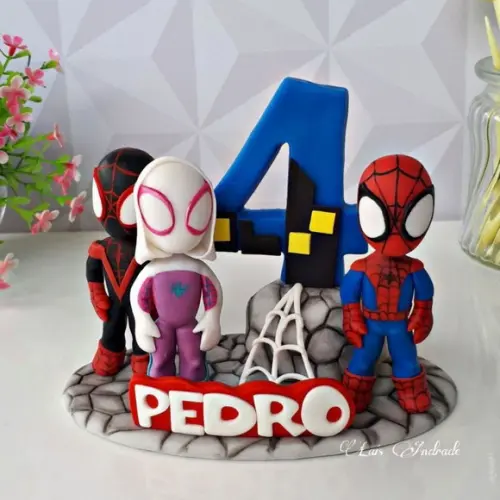Topo de Bolo Spidey e Seus Amigos Espetaculares COM NOME